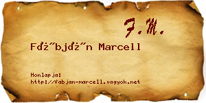 Fábján Marcell névjegykártya