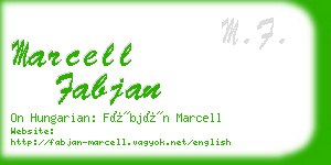 marcell fabjan business card